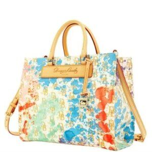 Dooney & Bourke 1975 Signature Splash Janine Satchel Multi Color Rare!